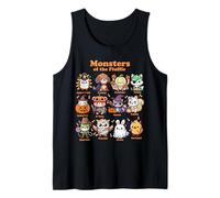 Cute Spooky Animals Fluffle in Funny Halloween Costumes Tank Top