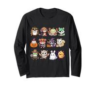 Cute Spooky Animals Monsters Fluffle in Halloween Costumes Long Sleeve T-Shirt