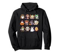 Cute Spooky Animals Monsters Fluffle in Halloween Costumes Pullover Hoodie