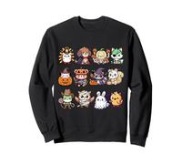 Cute Spooky Animals Monsters Fluffle in Halloween Costumes Sweatshirt