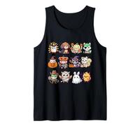 Cute Spooky Animals Monsters Fluffle in Halloween Costumes Tank Top