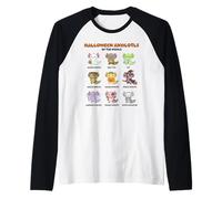 Cute Spooky Axolotls | Kawaii Halloween Animal Lovers Raglan Baseball Tee