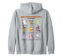 Cute Spooky Axolotls | Kawaii Halloween Animal Lovers Zip Hoodie