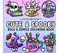cute & spooky bold and simple coloring bok