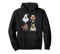Cute Spooky Capybara in Halloween Costumes Graphic Pullover Hoodie