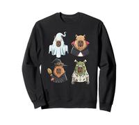 Cute Spooky Capybara in Halloween Costumes Graphic Sweatshirt