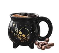 Cute Spooky Ceramic Coffee Halloween Mug - Festive Drinks, Trick or Treat | Black Orange Ghost Design Restaurant Restaurant Bar Decoration Halloween Farm