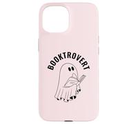 Cute Spooky Ghost Reading Book Lovers Booktrovert Case for iPhone 15