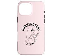 Cute Spooky Ghost Reading Book Lovers Booktrovert Case for iPhone 16 Pro Max