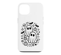 Cute Spooky Ghosts Kawaii Halloween Doodle Art Case for iPhone 13