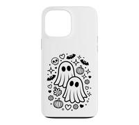 Cute Spooky Ghosts Kawaii Halloween Doodle Art Case for iPhone 13 Pro Max