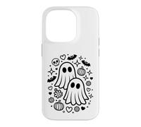 Cute Spooky Ghosts Kawaii Halloween Doodle Art Case for iPhone 14 Pro