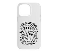 Cute Spooky Ghosts Kawaii Halloween Doodle Art Case for iPhone 14 Pro Max