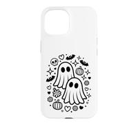 Cute Spooky Ghosts Kawaii Halloween Doodle Art Case for iPhone 15