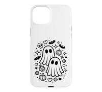 Cute Spooky Ghosts Kawaii Halloween Doodle Art Case for iPhone 15 Plus