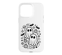 Cute Spooky Ghosts Kawaii Halloween Doodle Art Case for iPhone 15 Pro Max