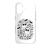 Cute Spooky Ghosts Kawaii Halloween Doodle Art Case for iPhone 17
