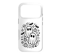 Cute Spooky Ghosts Kawaii Halloween Doodle Art Case for iPhone 17 Pro