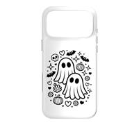 Cute Spooky Ghosts Kawaii Halloween Doodle Art Case for iPhone 17 Pro Max