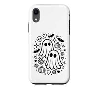Cute Spooky Ghosts Kawaii Halloween Doodle Art Case for iPhone XR