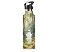 Cute Spooky Halloween ghosts Lightweight Water Bottles with Handle Keeps Hot and Cold for Travel, Camping, Bike