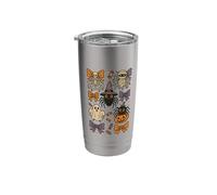 Cute Spooky Halloween Skeleton Ghost Spiders Candy Stainless Steel Insulated Tumbler