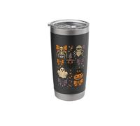 Cute Spooky Halloween Skeleton Ghost Spiders Candy Stainless Steel Insulated Tumbler