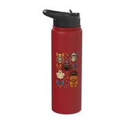 Cute Spooky Halloween Skeleton Ghost Spiders Candy Stainless Steel Insulated Water Bottle