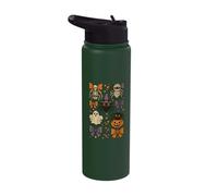 Cute Spooky Halloween Skeleton Ghost Spiders Candy Stainless Steel Insulated Water Bottle