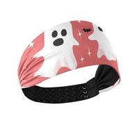 Cute Spooky Season Pink no slip sport headbands for women Stretchy head sweat bands for women for Gym washing face washing face Cycling diademas deportivas para mujer