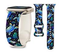 Cute Sport Band Compatible with Apple Watch Band 41mm 40mm 38mm 42mm 46mm, Soft Silicone Replacement Strap for iWatch Series 11 10 9 8 7 6 5 SE, Women Men Stylish Wristband (colorful turtle)