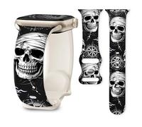Cute Sport Band Compatible with Apple Watch Band 41mm 40mm 38mm 42mm 46mm, Soft Silicone Replacement Strap for iWatch Series 11 10 9 8 7 6 5 SE, Women Men Stylish Wristband (cute skull)