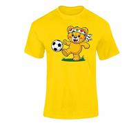 Cute Spotty Bear T-Shirt for Adult & Kids - Fun Cartoon Style Top Yellow 12-13 Years Pudsey 02