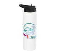Cute Spring Break 2026 Men Women College Students Fun Vacay Stainless Steel Insulated Water Bottle