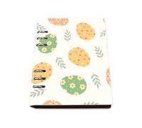 Cute Spring Floral Eggs Notebook A5, Pu Leather A5 Notebooks, Lined Paper Notebook Lined 180Pages/90Sheets, Exercise Books for Home, Workbook for Note Taking, University Stationery Journal Diary