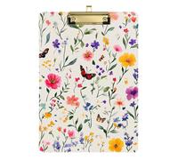 Cute Spring Flowers Rustic Clipboard Labels Transparent For Nurses Home Contractor Size 9x12