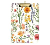 Cute spring flowers rustic white medical nursing plastic notes for women basketball coaches size 9x12