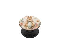 Cute Spring Rabbit Bunny Easter Egg Floral Watercolor PopSockets Adhesive PopGrip