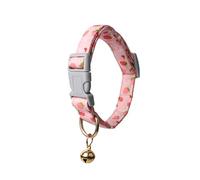 Cute Spring/Summer Dog Collar, Adjustable Pink Strawberry Dog Collars for Medium Dogs, Lightweight Quick-Release Buckle Collar for Boy&Girl Dogs M
