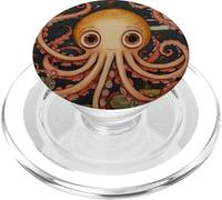 Cute Squid In The Ocean Painting PopSockets PopGrip for MagSafe