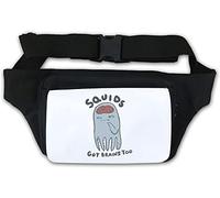 Cute Squid Squids Got Brains Too Waist Bag Fanny Pack White