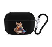 Cute Squire with Rainbow Scarf Printed Bluetooth Earbuds Case Colorful Wireless Headphones Covers Compatible With AirPods Pro 2