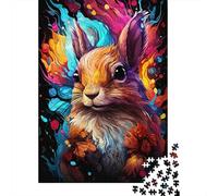 Cute Squirrel 1000 Piece Jigsaw Puzzle Paper Material Colorful Artistic Background Jigsaw Puzzle for Adults Family Time Relaxing Focus Home Decor Gift 38x26cm/1000pcs