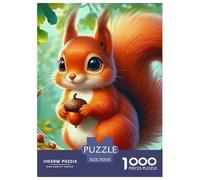 Cute Squirrel 1000 Piece Puzzle Beautiful Decoration Puzzle Cute Little Animals Colourful,Fun,Challenging And Brainteasing Adults Jigsaw Puzzle Gifts for Men70x50cm/1000pcs