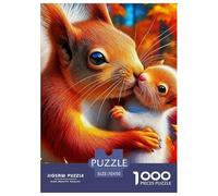 Cute Squirrel 1000 Piece Puzzle Beautiful Decoration Puzzle Cute Little Animals Colourful,Fun,Challenging And Brainteasing Adults Jigsaw Puzzle Gifts for Men70x50cm/1000pcs