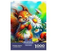 Cute Squirrel 1000 Piece Puzzle Educational Games Cute Little Animals Colourful,Fun,Challenging And Brainteasing Adults Jigsaw Puzzle Gifts for Men70x50cm/1000pcs