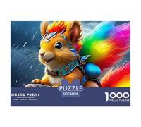 Cute Squirrel 1000 Piece Puzzle Educational Games Cute Little Animals Colourful,Fun,Challenging And Brainteasing Adults Jigsaw Puzzle Fun Present & Activity for Home38x26cm/1000pcs