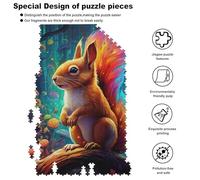 Cute Squirrel 1000 Piece Wooden Jigsaw Puzzles for Adults & Kids - Puzzle for Teens 78×53cm