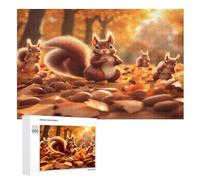 Cute Squirrel Adults Kids Puzzle Jigsaw 1000 Pieces Educational Toy Game Family Decoration （75×50cm）