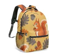 Cute Squirrel All Over Print Backpack 16 Inch Autumn Acorn Graphic School Bag for Kids Student Designer Backpack (01)